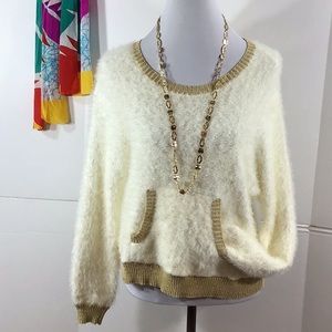 Juicy Couture fuzzy knit crop sweater M